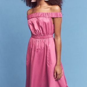 MAEVE brand off shoulder dress from Anthropologie